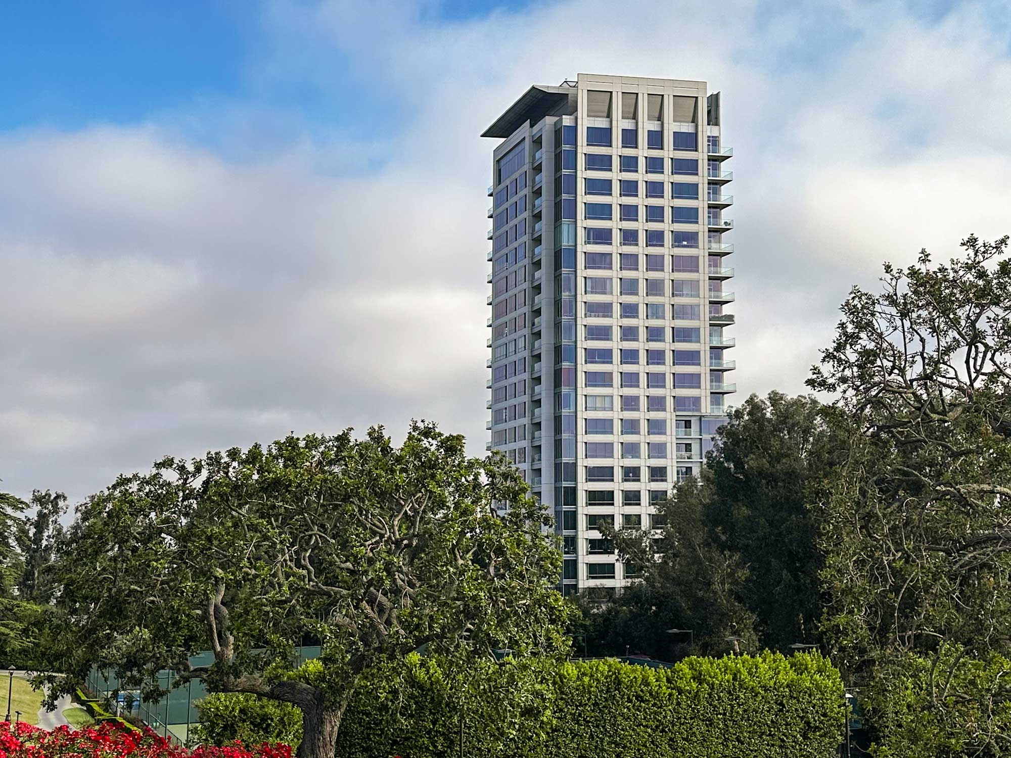 Beverly West Condo Tower on a sunny day