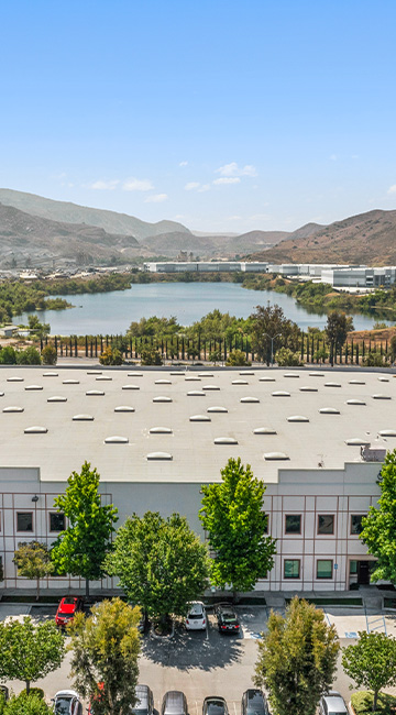 Trademark Circle business center with parking lot